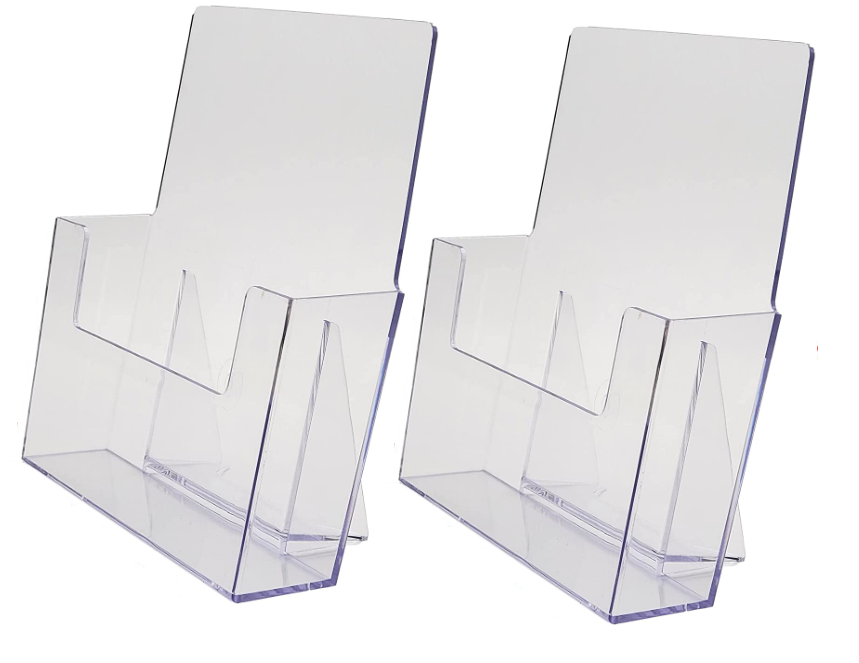 Clear Plastic 8.5x11 Magazine Literature Brochure Holder Display Stand – Advert  Display Products, Inc