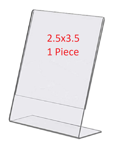 Marketing Holders - Clear Slanted Sign Holders - Picture Frames 4x6 / 1