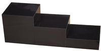 5-Sided 6"x6"x4" Black Plastic Riser Display Cube Bin Tray or Container