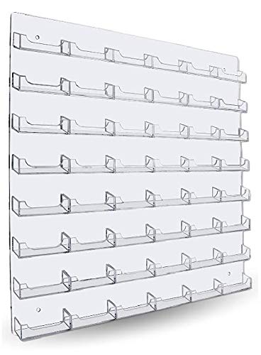Clear Horizontal 48 Pocket Wall Mount Business Card Holde