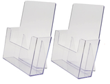Clear Plastic 8.5x11 Magazine Literature Brochure Holder Display Stands Two Pieces
