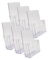 Clear Plastic 8.5x11 Magazine Literature Brochure Holder Display Stands Six Pieces