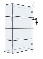 Clear Acrylic Countertop Display Case with Fixed Shelving and FREE Shipping