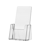 4" Wide Clear Plastic Desk or Countertop Trifold Brochure Holder Display Stands
